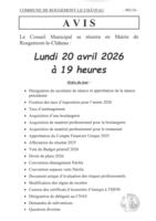R�union du Conseil Municipal