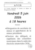 R�union du Conseil Municipal